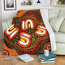 Amazing Aussie Australia Aboriginal Artwork Illustration With Dot Art Blanket