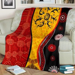 Amazing Aussie Australia Aboriginal Inspireds Dreamtime Koori Dot Acrylic Paint Blanket