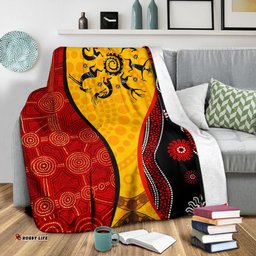 Amazing Aussie Australia Aboriginal Inspireds Dreamtime Koori Dot Acrylic Paint Blanket