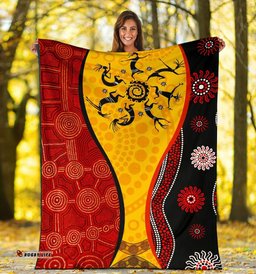 Amazing Aussie Australia Aboriginal Inspireds Dreamtime Koori Dot Acrylic Paint Blanket
