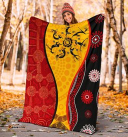 Amazing Aussie Australia Aboriginal Inspireds Dreamtime Koori Dot Acrylic Paint Blanket