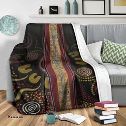Amazing Aussie Australia Aboriginal Inspired Dot Panting Art Stripe Lines Blanket