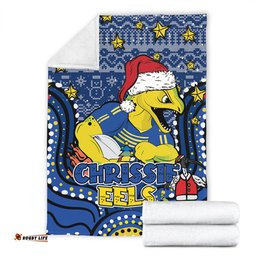 Parramatta Eels Christmas Custom Blanket - Christmas Knit Patterns Vintage Jersey Ugly Blanket