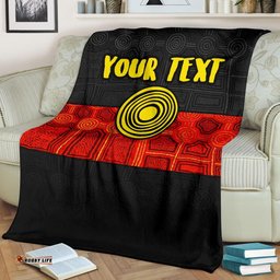 Amazing Aussie [Custom] Australia Aboriginal Inspired Aussie Indigenous Flag Blanket