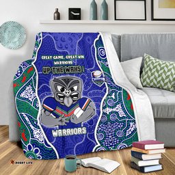 Amazing Aussie New Zealand Warriors Grand Final Custom Custom New Zealand Warriors With Contemporary Style Of Aboriginal Painting Blanket