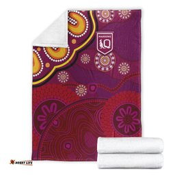 Queensland Maroons Aboriginal Premium Blanket Indigenous Vibes
