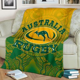 Aboriginal Premium Blanket, Australia Rugby and Coat Of Arms Ver02