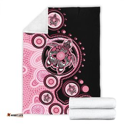 Amazing Aussie Australia Indigenous Turtle Aboriginal Dot Art Pink Blanket