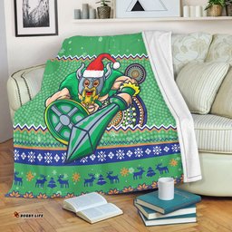 Canberra Raiders Premium Blanket - Australia Ugly Xmas With Aboriginal Patterns For Die Hard Fans
