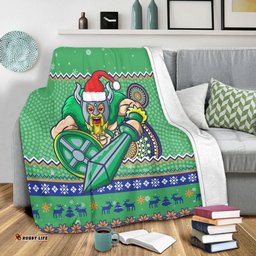 Canberra Raiders Premium Blanket - Australia Ugly Xmas With Aboriginal Patterns For Die Hard Fans