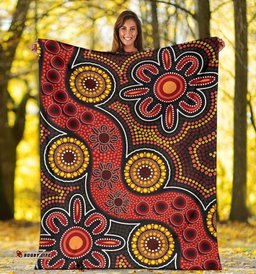 Aboriginal Premium Blanket Indigenous Patterns Ver11