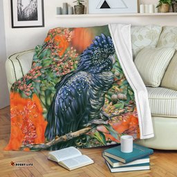 Amazing Aussie Australia Black Cockatoo Black Cockatoo and Flowering Gum Blanket