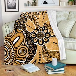 Amazing Aussie Australia Aboriginal Design Art Color Yellow Blanket