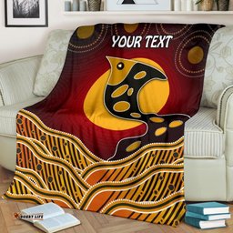 Personalised Premium Blanket Aboriginal Dot Patterns Fish