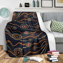 Amazing Aussie Australia Aboriginal Inspired Aboriginal Inspired Dot Art Painting VER1 Blanket