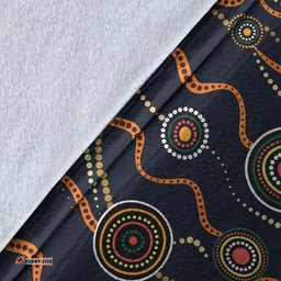Amazing Aussie Australia Aboriginal Inspired Aboriginal Inspired Dot Art Painting VER1 Blanket