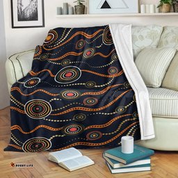 Amazing Aussie Australia Aboriginal Inspired Aboriginal Inspired Dot Art Painting VER1 Blanket