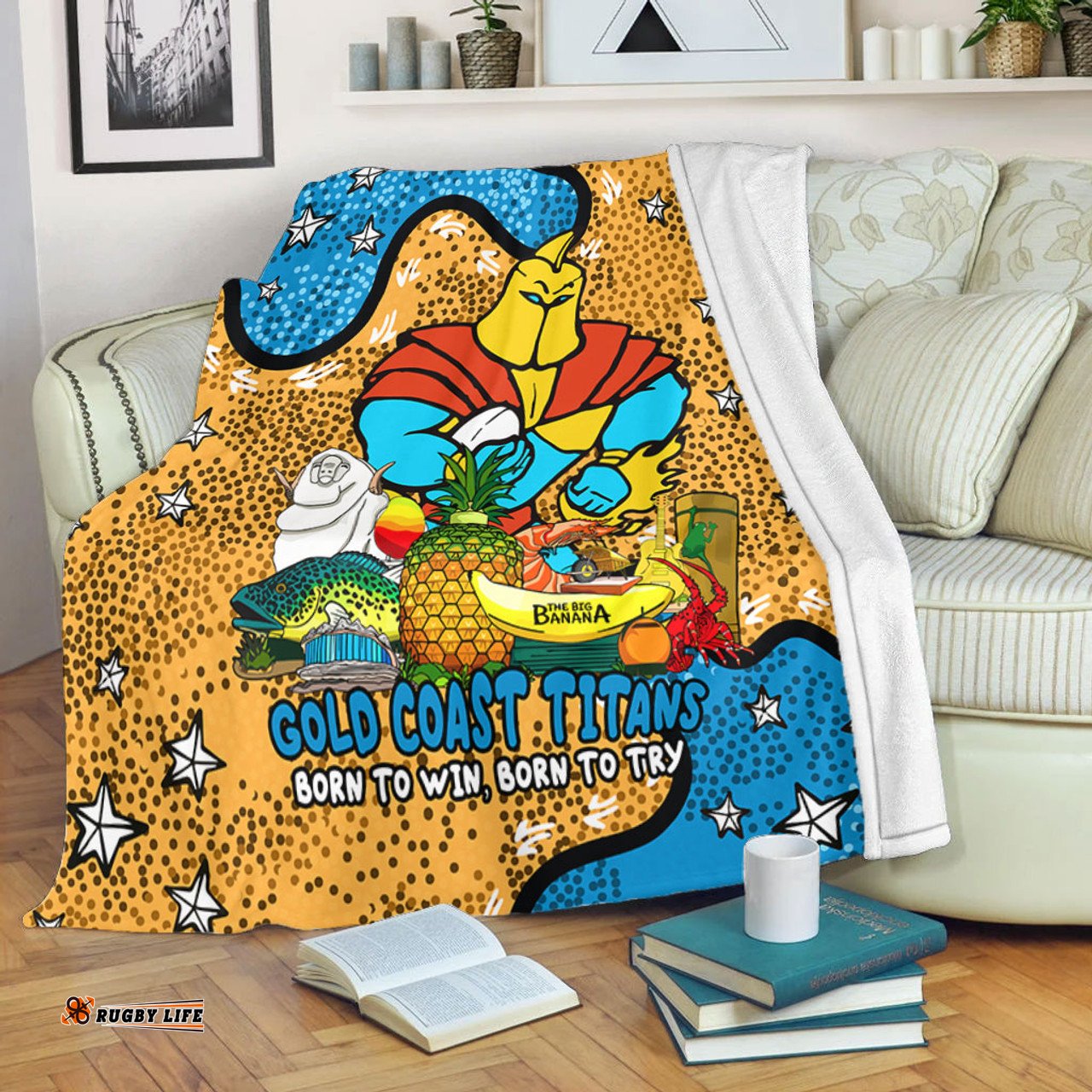 Gold Coast Titans Custom Blanket - Australian Big Things Blanket