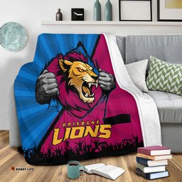 Amazing Aussie Brisbane Lions Breaking Through Fan Design Blanket