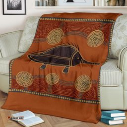 Amazing Aussie Australia Aboriginal Inspired Indigenous Echidna Blanket