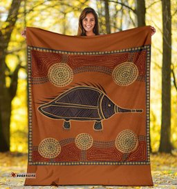 Amazing Aussie Australia Aboriginal Inspired Indigenous Echidna Blanket