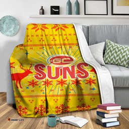 Gold Coast Suns Blanket Christmas Ugly Style