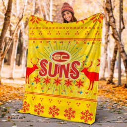 Gold Coast Suns Blanket Christmas Ugly Style