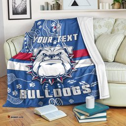 Custom Personalised Bulldogs Football Premium Blanket Scraggers 1877 Aboriginal Dot Painting Newest Version