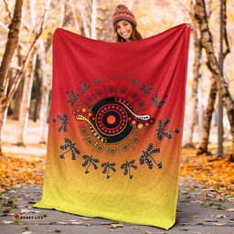 Aboriginal Premium Blanket Circle Pattern