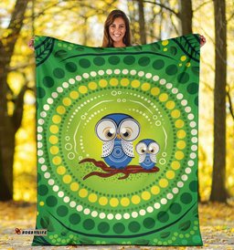 Amazing Aussie Australia Indigenous Owl Blanket