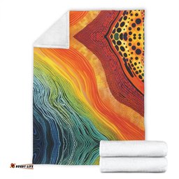 Australia Aboriginal Blanket - Australian Indigenous Aboriginal Art And Dot Painting Techniques Blanket
