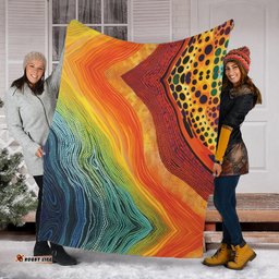 Australia Aboriginal Blanket - Australian Indigenous Aboriginal Art And Dot Painting Techniques Blanket