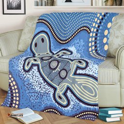 Amazing Aussie Australia Aboriginal Platypus Aboriginal Dot Painting Blanket