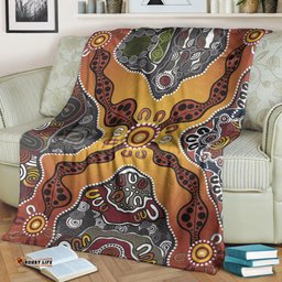 Aboriginal Art Special Vibes Premium Blanket Indigenous