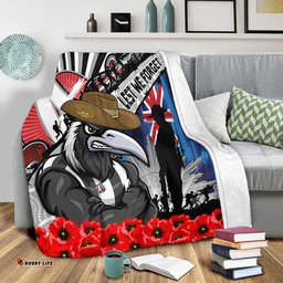 Amazing Aussie Collingwood Anzac Day Honor United In Spirit Blanket