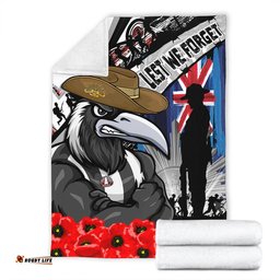 Amazing Aussie Collingwood Anzac Day Honor United In Spirit Blanket