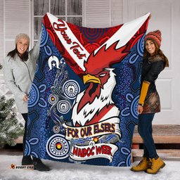 Amazing Aussie Sydney Roosters Naidoc Week Custom Sydney Roosters Naidoc WeekFor Our Elders Dot Art Style With Lizard Blanket