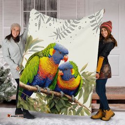 Amazing Aussie Australia Australia Rainbow Lorikeets Birds Art Inspired Blanket
