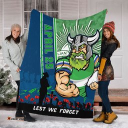 Amazing Aussie Canberra Raiders Anzac Day Lest We Forget Strong Fighting Spirit Blanket