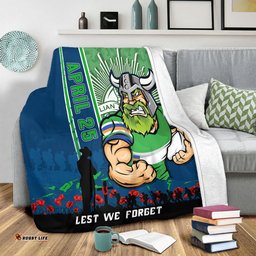 Amazing Aussie Canberra Raiders Anzac Day Lest We Forget Strong Fighting Spirit Blanket