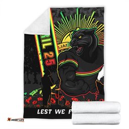 Amazing Aussie Penrith Panthers Anzac Day Lest We Forget Strong Fighting Spirit Blanket