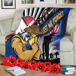 Amazing Aussie West Coast Eagles Anzac Day Honor United In Spirit Blanket