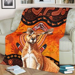 Amazing Aussie Indigenous Australian Aboriginal Kangaroo Spirit Dreaming Blanket