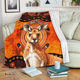 Amazing Aussie Indigenous Australian Aboriginal Kangaroo Spirit Dreaming Blanket