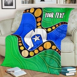 Amazing Aussie [Custom] Australia Torres Strait Islands Flag with Torres Strait Islands Inspired Patterns Blanket