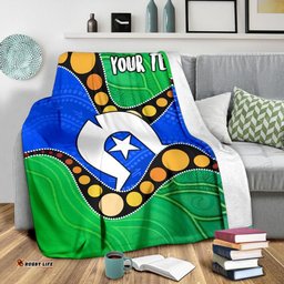 Amazing Aussie [Custom] Australia Torres Strait Islands Flag with Torres Strait Islands Inspired Patterns Blanket