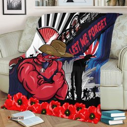 Amazing Aussie Melbourne Anzac Day Honor United In Spirit Blanket