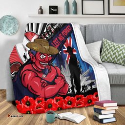 Amazing Aussie Melbourne Anzac Day Honor United In Spirit Blanket