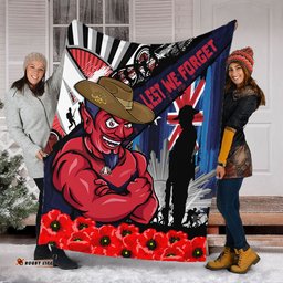 Amazing Aussie Melbourne Anzac Day Honor United In Spirit Blanket