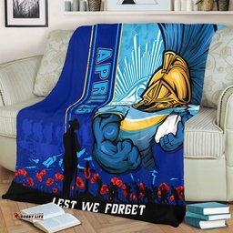 Amazing Aussie Gold Coast Titans Anzac Day Lest We Forget Strong Fighting Spirit Blanket